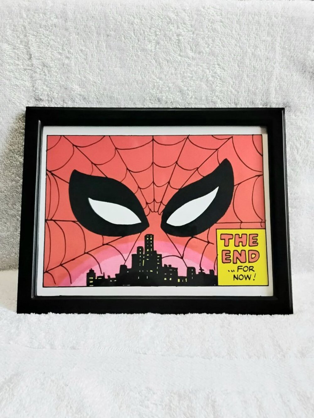 3/$35 8 1/2" x 11" Framed Spider-Man THE END... FOR NOW! Custom Pic!!